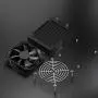 DIYhz Water Cooling Computer Radiator, 8 Pipe Aluminum Heat Exchanger Liquid Cooling Radiator Heat Sink 80mm with Fan for CPU PC Laser Water Cool System DC12V Black