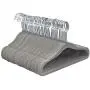 Amazon Basics Kids Velvet Non-Slip Clothes Hangers, Gray - Pack of 50 Amazon Basics Kids Velvet Non-Slip Clothes Hangers, Gray - Pack of 50