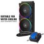 Pccooler 120mm Single Fan Moonlight Series, 3-PIN RGB LED Computer Case Fan - PWM PC Cooling Fan - Dual Light Loop Quiet Fan/Multiple Light Modes for PC Cases (Only PC-3M120 Replacement Fan)