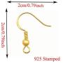 Sailanzi 200pcs Gold Earring Hooks with 200pcs Soft Clear Bullet Earring Backs for DIY Earring Jewelry Making 11782