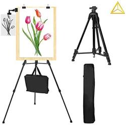 Easel Stand IMAGE Aluminum Metal Tripod Field Easel Adjustable Height 21 to 66 Inches Lightweight and Durable Artist Easel with Portable Bag for Floor/Table-Top Drawing and Displaying