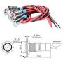 FICBOX 5Pcs 8mm 12V LED Indicator Light Metal Waterproof Signal Lamp Pilot Dash Dashboard Warning Lights for Motorcycle Car Truck Boat