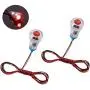 smseace 2PCS Red DC/AC12V-24V Energy Saving 5/16‘’ Indicator Light Mounting Hole 8mm with 1M Cable Length Metal Waterproof LED Indicator Light DQ-8-R-1M
