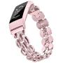 Wearlizer Compatible with Fitbit Charge 3 / Fitbit Charge 4 Bands for Women Metal Replacement Fit Bit Charge 3/4 hr Band Accessories Strap Bracelet Bangle Silver Rose Gold Black