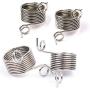 4 Pieces 2 Size Metal Yarn Guide Finger Holder Knitting Thimble for Crochet Knitting Crafts Accessories Tool, 15MM and 17MM