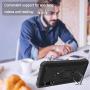 Newseego Compatible with Motorola Moto E 2020 Case with Tempered Glass Screen Protector 【1 Pack】 Metal Ring Holder Kickstand Work with Magnetic Car Mount Shockproof Protective Soft Cover-Black