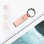 32GB Waterproof USB 2.0 Flash Drive Metal Thumb Drive with Keychain 32 GB Compact Jump Drive 32G Memory Stick for Storage and Backup by MOSDART，Rose Gold