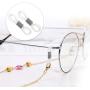 HIFOT 40pcs Holder Chain Glasses Ends Spectacle Chain Strap Loop Ends of Glass Cord Ends of Eyeglass Chain Holder Silicone Lanyard Strap Silver