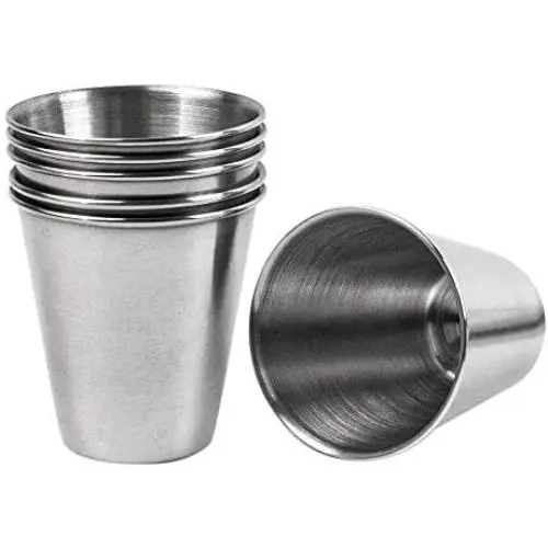 Framendino, 6 Pack Metal Shot Glasses Coffee Stainless Steel Vessel Drinking Tumbler Water Whisky Vodka 2 Ounce/70ml Framendino, 6 Pack Metal Shot Glasses Coffee Stainless Steel Vessel Drinking Tumbler Water Whisky Vodka 2 Ounce/70ml