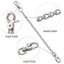 Pocket Chain, 2 Pieces of Metal Wallet Keychain Pants Chain with Both Ends Lobster Clasps and 6 Pieces of Key Rings for Keys, Pants, Belt Loop and Wallets - 8 Inches