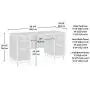 Sauder Anda Norr Executive Desk, L: 56.3'' x W: 22.13'' x H: 29.53'', Sky Oak Sauder Anda Norr Executive Desk, L: 56.3'' x W: 22.13'' x H: 29.53'', Sky Oak