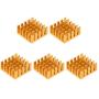 uxcell Electronic Radiators Heatsink for MOS GPU IC Chip Golden 22 x 22 x 10 mm 5pcs