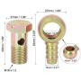 X AUTOHAUX 2 Sets 18mm Banjo Hose Barb Bolt Fittings Banjo Bolt Washer Kit Metal for Car