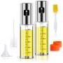 Anmyox Olive Oil Sprayer Set, 100ml 5 In 1 Oil Dispenser Glass Bottle for Bbq Salad Cooking Roasting Grilling Baking(2 Pcs))