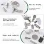 Keadic 160Pcs Hardware Heavy Duty Shelf Pin Kit, 5 Styles Cabinet Support Pegs Holder Metal Nickel (5mm & 6mm))