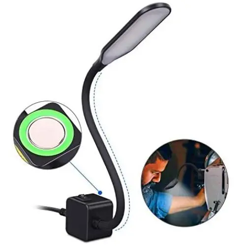 Sewing Machine Light,Tohoer 10W 40 LED Light Lamp Magnetic Base Switch with Flexible Silone Coating Gooseneck for Sewing Machine Working Light, Drill Presses, Desks, Music Stands, Craft, Workbenches Sewing Machine Light,Tohoer 10W 40 LED Light Lamp Magnetic Base Switch with Flexible Silone Coating Gooseneck for Sewing Machine Working Light, Drill Presses, Desks, Music Stands, Craft, Workbenches