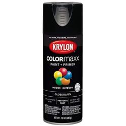 Krylon K05505007 COLORmaxx Spray Paint and Primer for Indoor/Outdoor Use, Gloss Black