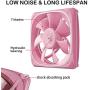 Vetroo DF120 120mm Case Fan White LED Lighting PC Cooling Fan Pink Fan Frame for Radiator/CPU Cooler/Computer Case