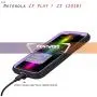 COVRWARE Iron Tank Case for Moto Z3 Play/Moto Z3 with Built-in [Screen Protector] Heavy Duty Full-Body Rugged Holster Armor Case [Brushed Metal Texture Design][Belt Swivel Clip][Kickstand], Purple
