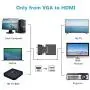 VGA to HDMI Adapter Converter with Audio,(PC VGA Source Output to TV/Monitor with HDMI Connector),FOINNEX Active Male VGA in Female HDMI 1080p Video Dongle adaptador for Computer,Laptop,Projector