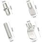 Sutemribor 128PCS Nickel Plated Shelf Bracket Pegs Cabinet Furniture Shelf Pins Support, 4 Styles