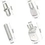 Sutemribor 128PCS Nickel Plated Shelf Bracket Pegs Cabinet Furniture Shelf Pins Support, 4 Styles Sutemribor 128PCS Nickel Plated Shelf Bracket Pegs Cabinet Furniture Shelf Pins Support, 4 Styles
