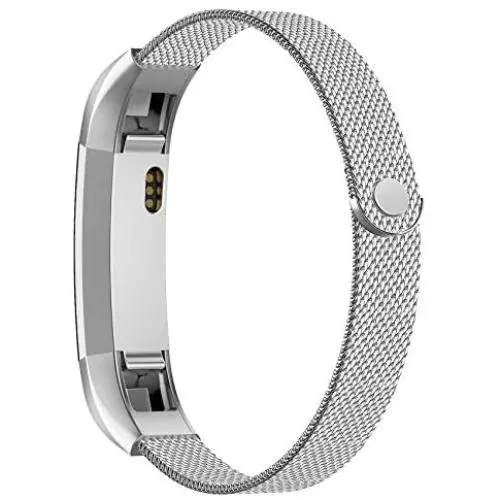 POY Compatible for Fitbit Alta Bands, Stainless Steel Metal Replacement Bracelet Strap with Unique Magnet Lock for Fitbit Alta and Fitbit Alta HR