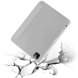 SIWENGDE Case for iPad Pro 11 Inch 2020 2nd Generation Support iPad 2nd Pencil Charging & Pair, Slim Trifold Stand Smart Protective Case Cover for Kids, Auto Wake/Sleep (Gray)