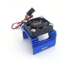 KYX Racing Alloy Heatsink with Cooling Fan for RC Crawlers 540 550 Size Motor Blue