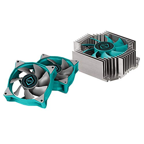Iceberg Thermal IceFLOE T65 ITX Low Profile 3 Heat Pipe Extrusion Aluminum Heatsink HTPC CPU Cooler with 80mm Fan (Builders Bundle)