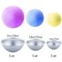 Pllieay 30 Pieces DIY Bath Bomb Molds, 15 Sets 3 Sizes DIY Metal Bath Bomb Molds for Crafting Bath Bomb