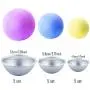 Pllieay 30 Pieces DIY Bath Bomb Molds, 15 Sets 3 Sizes DIY Metal Bath Bomb Molds for Crafting Bath Bomb