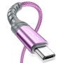 Micro USB Cable Android Charger, JSAUX (2-Pack 6.6FT) Micro USB Android Charger Cable Nylon Braided Cord Compatible with Galaxy S7 S6 J7 Edge Note 5, Kindle. MP3 and More-Purple