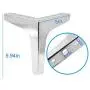 Pack of 4 Furniture Legs, 6 inch/ 15cm Height Sofa Legs Metal Chrome Polished Triangle Furniture Feet with Screws for Table Cabinet Cupboard Couch Bookcase Chair Ottoman DIY Replacement Parts