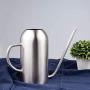 IMEEA 45oz/1.3L Watering Can for Indoor House Plants Long Spout Brushed Stainless Steel Watering Pot (Silver)