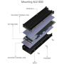 QIVYNSRY M.2 heatsink 2280 SSD Double-Sided Heat Sink with Thermal Silicone pad for PCIE NVME M.2 SSD or NGFF SATA M.2 SSD Black