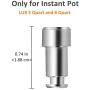 Original Float Valve for Instant Pot LUX 5 Qt 6Qt, 5 Quart, 6 Quart, Instant Pot Float Valve for IP-LUX50, IP-LUX60 Pressure Cooker Replacement Float Valve for Instant Pot with Seal Ring (2 Pack)