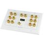 Mediabridge Home Theater Wall Plate w/Binding Posts (7 Pair), RCA (1 Port) & HDMI (1 Port) - Limited TIME Offer: Free Mounting Bracket (3-Gang) - 2-Piece Inset Wall Plate (Part# WP3-B7/S1/HDMI1)
