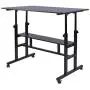 AIZ Mobile Standing Desk, Adjustable Computer Desk Rolling Laptop Cart on Wheels Home Office Computer Workstation, Portable Laptop Stand Tall Table for Standing or Sitting, Black 31.5'' x 19.7'' AIZ Mobile Standing Desk, Adjustable Computer Desk Rolling Laptop Cart on Wheels Home Office Computer Workstation, Portable Laptop Stand Tall Table for Standing or Sitting, Black 31.5'' x 19.7''