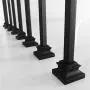 Stair Iron Baluster Flat Shoe (10-Pack) with Set Screw Stair Parts for 1/2'' Square Stair Railing Metal Scroll Basket Twist Knuckle Spindle Shoes (Real Satin Black not Matte)
