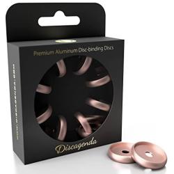 Discagenda Aluminum Disc-Binding Discs 24mm 0.94in 8 Piece Set Rose Gold