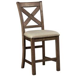 Signature Design by Ashley Moriville Counter Height Bar Stool, Beige