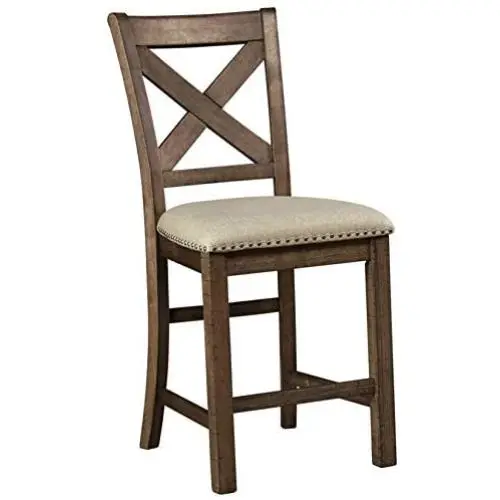 Signature Design by Ashley Moriville Counter Height Bar Stool, Beige Signature Design by Ashley Moriville Counter Height Bar Stool, Beige