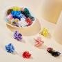 SUNNYCLUE 60pcs 3 Style 3D Cloth Flower Charms Pendants Fabric Floral Petal Tassel with Metal Caps Key Chain for Jewelry Making