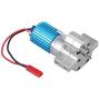 RC Gearbox, Metal Gear Box Speed Change with 370 Brush Motor for WPL 1633 RC Car(Silver)