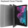 Fintie Case for Microsoft Surface Pro 7 Compatible with Surface Pro 6 / Surface Pro 5 12.3 Inch Tablet, Hard Shell Slim Portfolio Cover Work with Type Cover Keyboard, Black