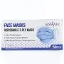 Face Mask, Pack of 50 - Blue Face Mask, Pack of 50 - Blue