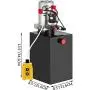 Mophorn 12V/DC Hydraulic Pump 15 Quart/ 3.9 Gallon Double Acting Metal Reservoir Hydraulic Pump Unit Remotely Controlled for Dump Trailer (15 Quart,Double Acting) Mophorn 12V/DC Hydraulic Pump 15 Quart/ 3.9 Gallon Double Acting Metal Reservoir Hydraulic Pump Unit Remotely Controlled for Dump Trailer (15 Quart,Double Acting)