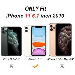 HONTECH Magnetic Case for iPhone 11 Pro, Slim Privacy Magnetic Adsorption Front and Back Tempered Glass with Built-in Screen Protector Metal Bumper Flip Cover 5.8 inch, Gold