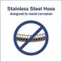 Waterpik HOS-960M Ultra-Flexible Replacement Metal Shower Hose, 96-inch, Chrome